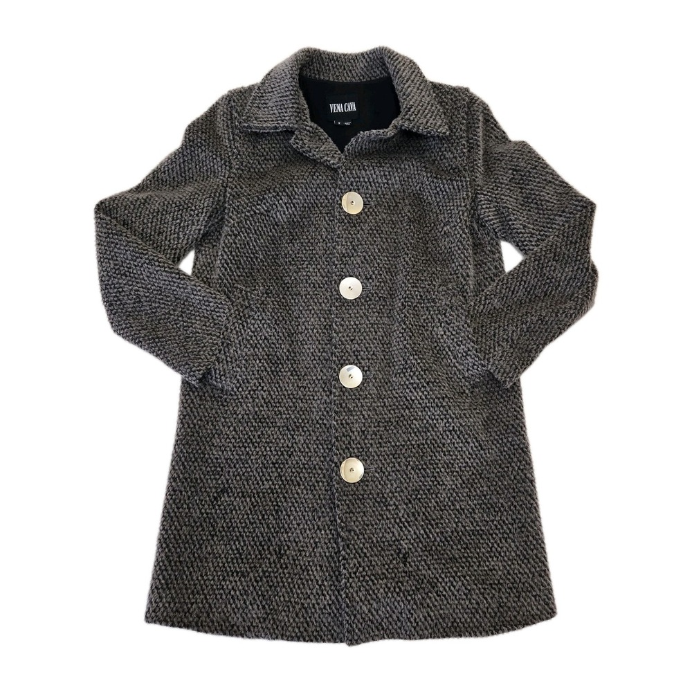 Vena Cava Gray Wool Mohair Alpaca Silk Lined Car Coat Jacket Made in USA Size 2